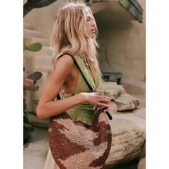 Free People Santorini Straw Tote Bag. Nwot